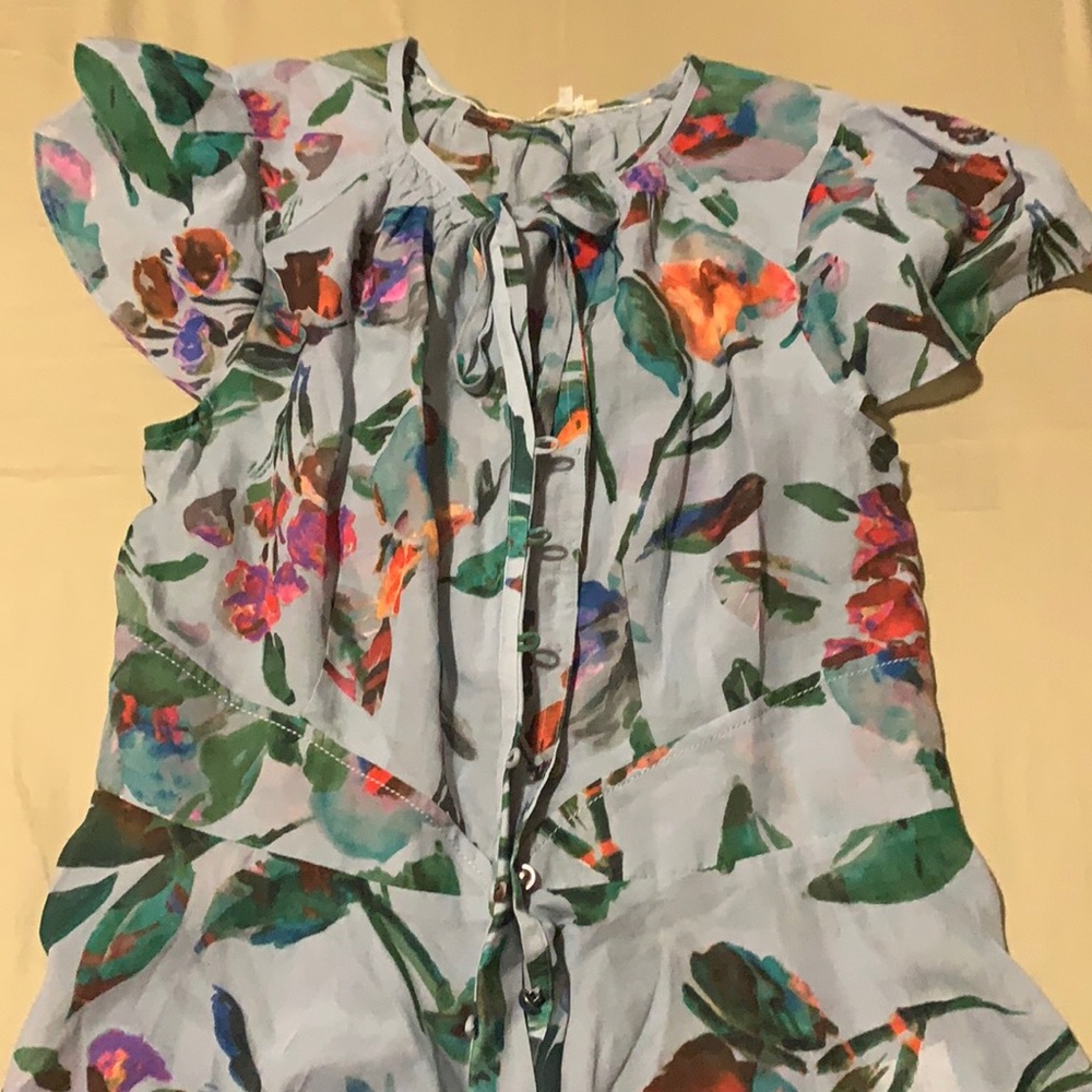 Floral button up blouse